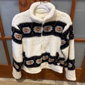 Lucky Brand White and Navy Teddy Jacket​